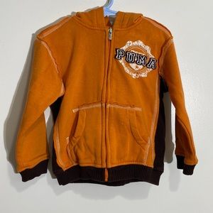 Puma Hoodie Kids brown Orange Long Sleeve 3T